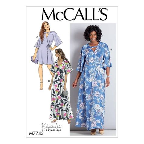 Mccalls Sewing Pattern Misseswomens Dresses 8 10 12 14 16