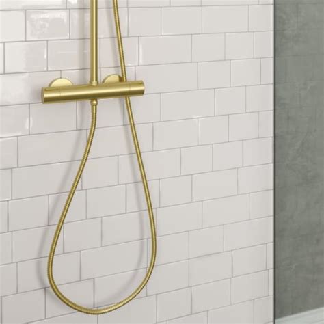 Damixa Silhouet Thermostatic Shower System With Metal Shower Hose