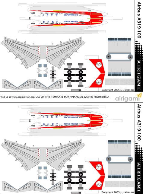 X G Sichuan Airlines Papier Avion By Airigami