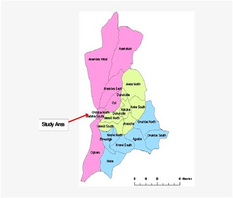 Map Of Anambra State Nigeria Showing The Study Area Map Of Anambra