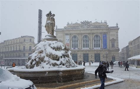 Les Images De Montpellier Sous La Neige