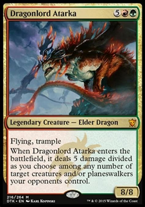 Magic The Gathering Dragons Of Tarkir Single Dragonlord Atarka Foil