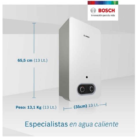 CALENTADOR BOSCH 13L TIRO NATURAL T2200 SOMOS EPM GYH