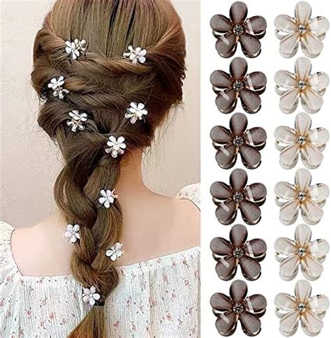 Amazon Faelbaty Pcs Mini Flower Hair Clips For Girls Women