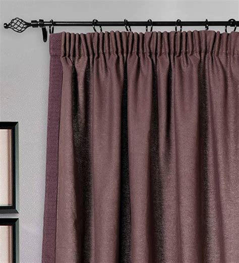 Buy Brown Semisheer Polyester Feet Loops Door Curtain By Deco Window