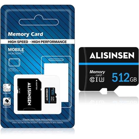 Carte Micro SD 512Go Carte mémoire Micro SD 512GoCarte TF avec