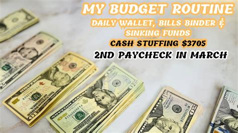 Cash Envelope Stuffing Daily Wallet Bills Binder Sinking Funds