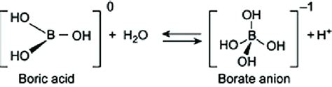 1 Dissociation Of Boric Acid Goldberg 1997 Download Scientific Diagram