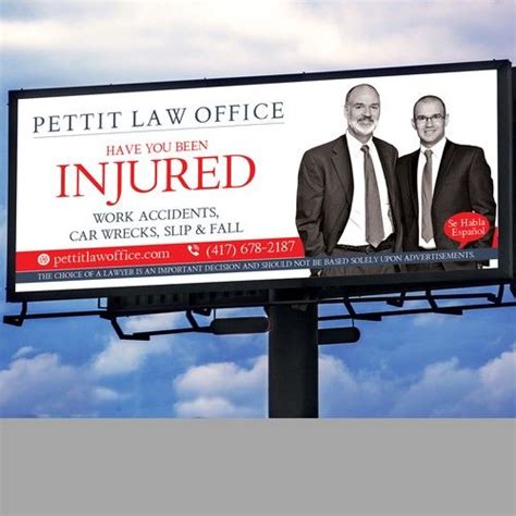 Personal Injury Firm Needs Noticeable And Simple Billboard Law Office