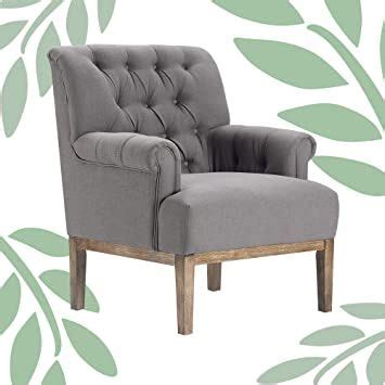 Finch Westport Upholstered Accent Chair Button Tufted Solid Wood Legs