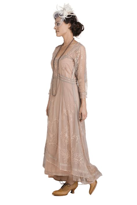 Nataya 40163 Downton Abbey Tea Party Gown In Quartz