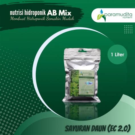 Jual Nutrisi Hidroponik Abmix Sayur Daun Paramudita Liter Shopee