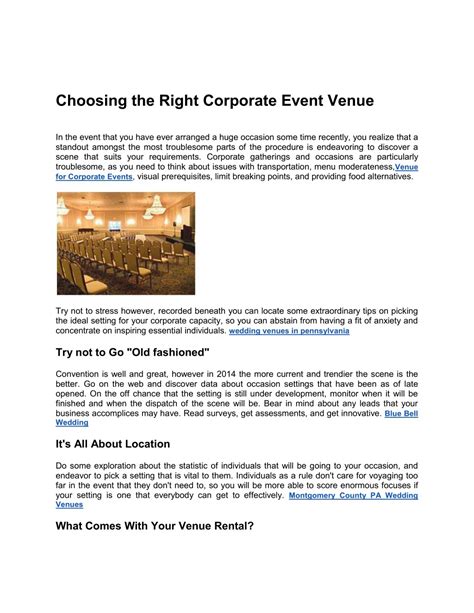 PPT Choosing The Right Corporate Event Venue PowerPoint Presentation