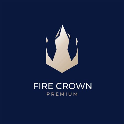 Golden fire crown simple illustration logo 10280638 Vector Art at Vecteezy