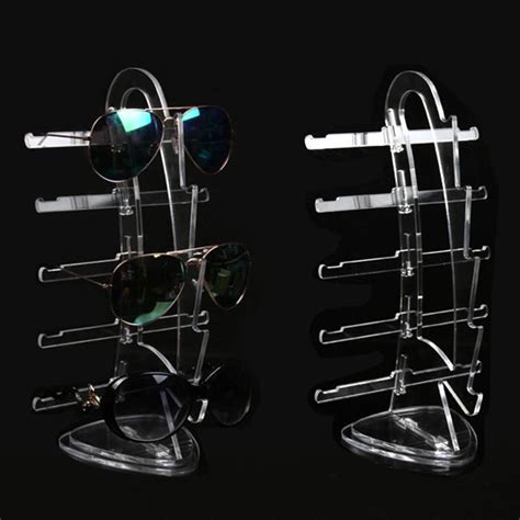 Countertop 5 Pairs Acrylic Sunglasses Eyeglasses Display Stand Holder