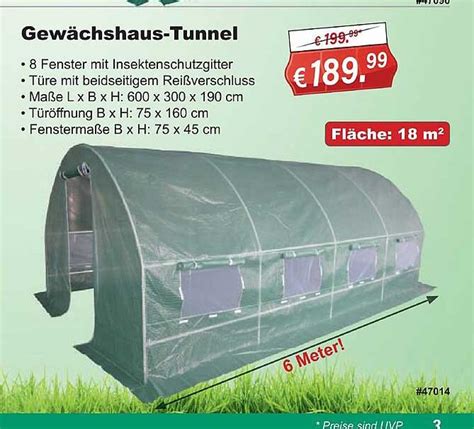 Gewächshaus tunnel Angebot bei Stabilo Fachmarkt