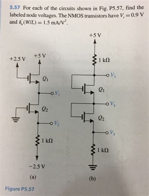 Solved For Each Of The Circuits Shown In Fig P557 Find