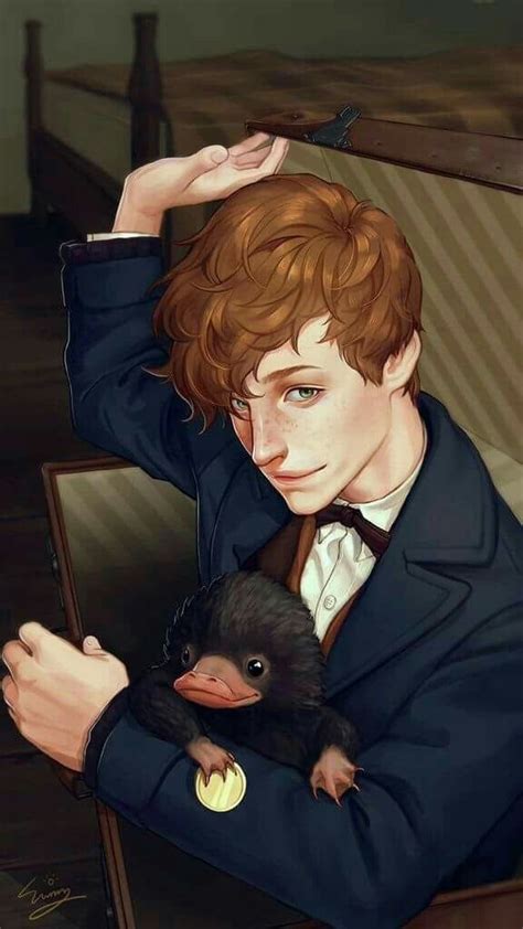 Newton Artemis Fido Scamander Les Animaux Fantastiques Art Harry