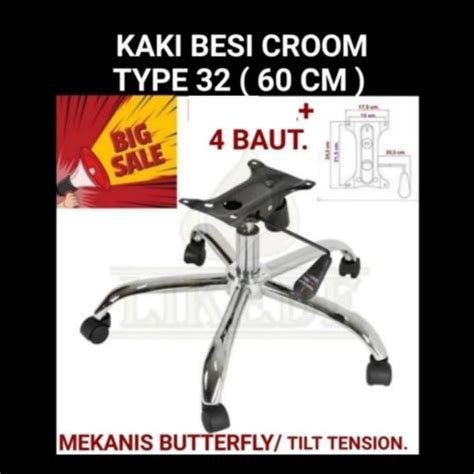 Jual Kaki Besi Chroom Kursi Kantor Kaki Besi Chrome Kursi Kantor Baru