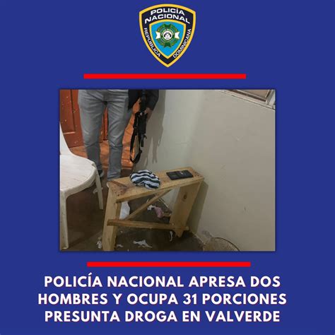 Policía Nacional apresa dos hombres y ocupa 31 porciones presunta droga