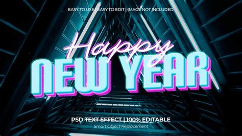 Premium PSD Happy New Year Text Effect