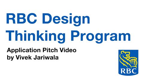 Rbc Design Thinking Application Pitch Video By Vivek Jariwala Youtube