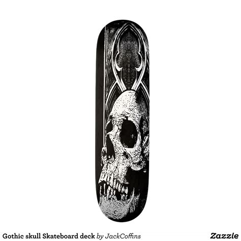 Gothic Skull Skateboard Deck Zazzle Gothic Skulls Skateboard