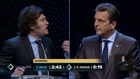 Sergio Massa y Javier Milei se enfrentaron en el último debate antes