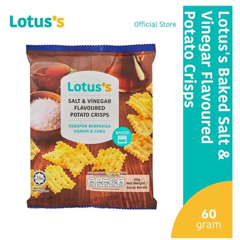 Lotuss Baked Salt And Vinegar Flavoured Potato Crisps 60g Shopee Malaysia