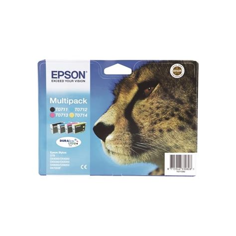 EPSON Multipack Guépard T0715 Encres DURABrite Ultra N C M J