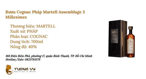 Rượu Cognac Pháp Martell Assemblage 3 Millesimes