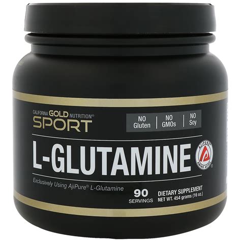 California Gold Nutrition L Glutamine Powder AjiPure Gluten Free 16