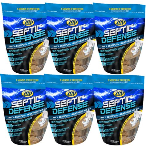 Zep ZSTP6 6 Pack Concentrated Septic Treatment Case Of 6 Safe For All