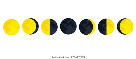 Moon Phase Emoji Vector Set Symbol Stock Vector (Royalty Free ...