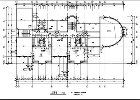 五河幼儿园二套教学楼建筑设计施工cad图纸（含说明）图纸设计说明土木在线