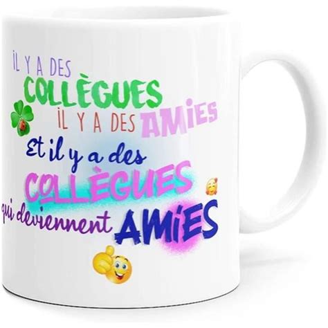 Humour Coll Gue Amie Tasse Message Dr Le Amiti Id E Cadeau Original