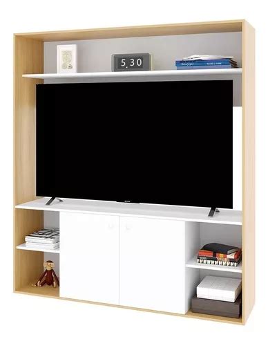 Modular Rack Centro Entretenimiento Panel Led Tv Melamina