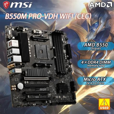 Msi B550m Pro Vdh Wifi Micro Atx Am4 Motherboard Bluetooth 7petals In