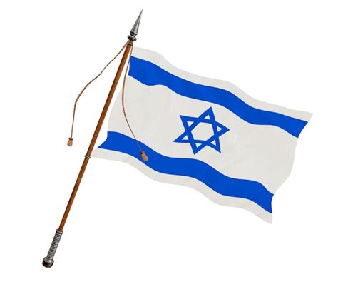 Fondo De La Bandera Nacional De Israel Con La Bandera De Israel Foto