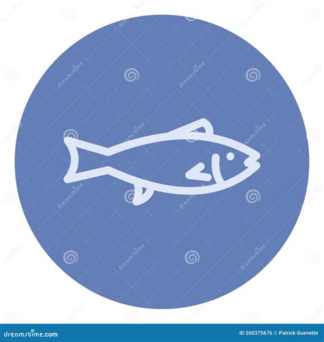 Bluefish Black Hand Drawn Realistic Outline Vector Image