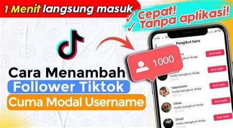 Cara Menambah Followers TikTok Dalam 1 Menit Tanpa Aplikasi