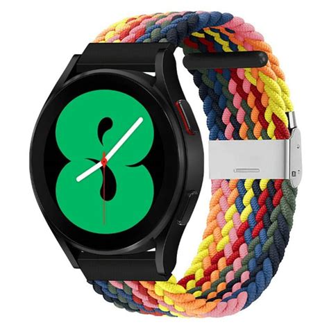 Kj P Flettet Elastisk Klokkereim Samsung Galaxy Watch Mm Rainbow