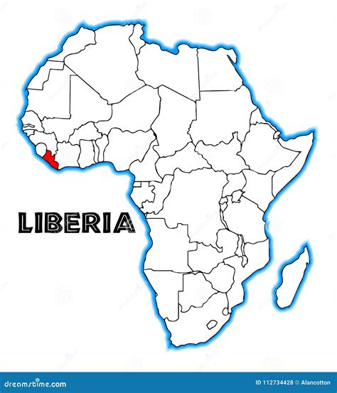 Mapa De Liberia Frica Ilustraci N Del Vector Ilustraci N De