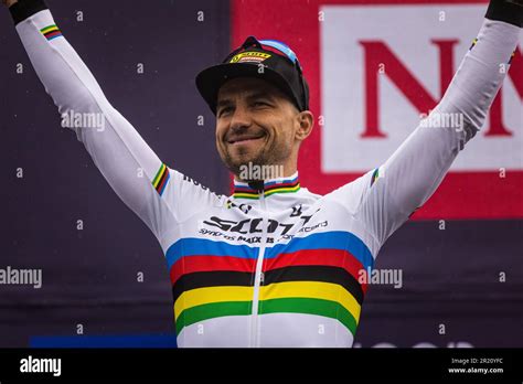 Nino Schurter Of Switzerland Celebrates Third Place After The Cross