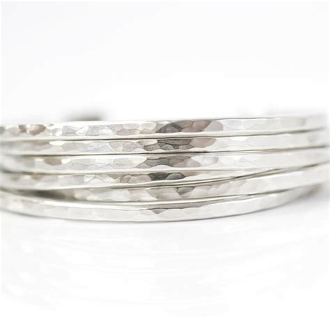 Silver Cuff Stacking Bracelet Stackable Bracelets Cuffs Etsy