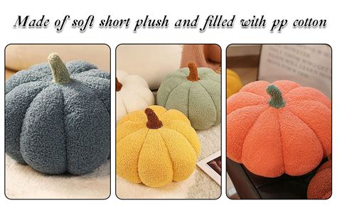 Halloween Pumpkin Pillow Decor Pumpkin Plush Pillow Fleece Stuffed