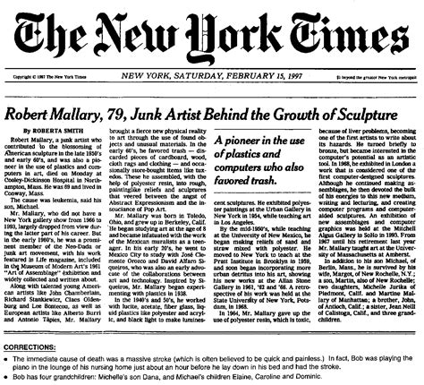 New York Times Obituaries Archives