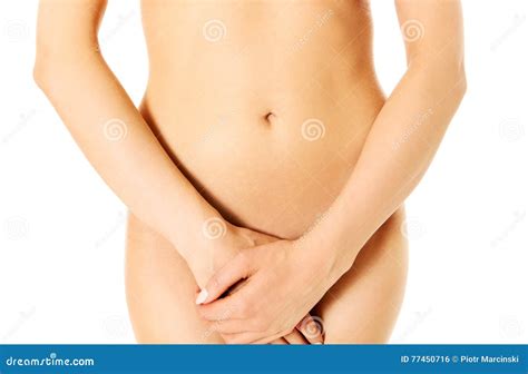 Attractive Nude Woman Covering Herself Stock Photo Image Of Healthy Calm