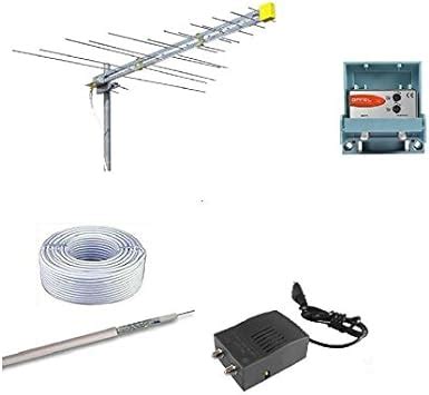 Kit antenne numérique terrestre DVBT HD logarithmique Offel avec