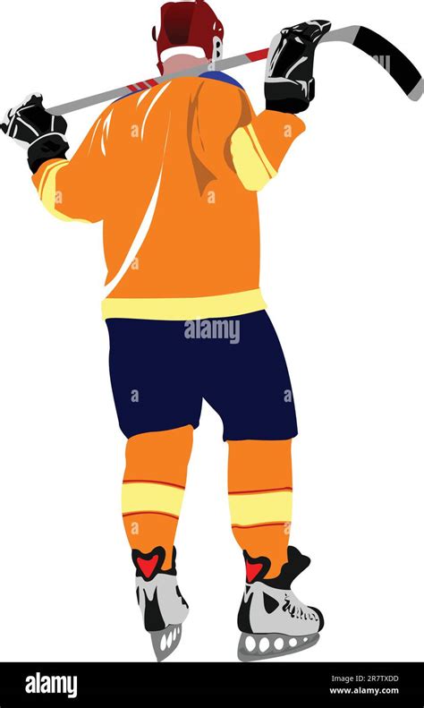 Ice Hockey Players Vector Illustration Stock Vector Image And Art Alamy